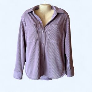 ALPINE DESIGN Lavender Ribbed Jacket Top